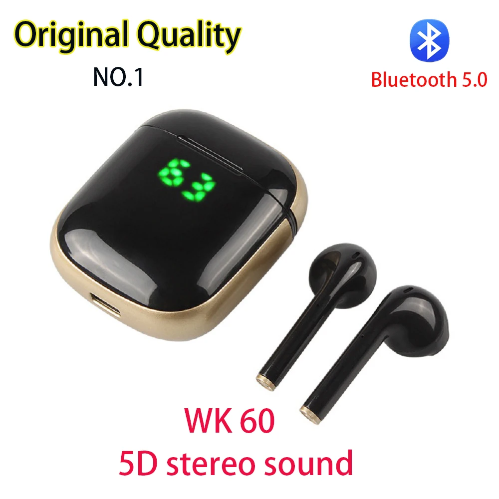 Новинка WK60 tws Bluetooth наушники мини беспроводные наушники PK i 11i12 i99 i10 i30 i500 i200 tws Bluetooth 5,0 стерео бас