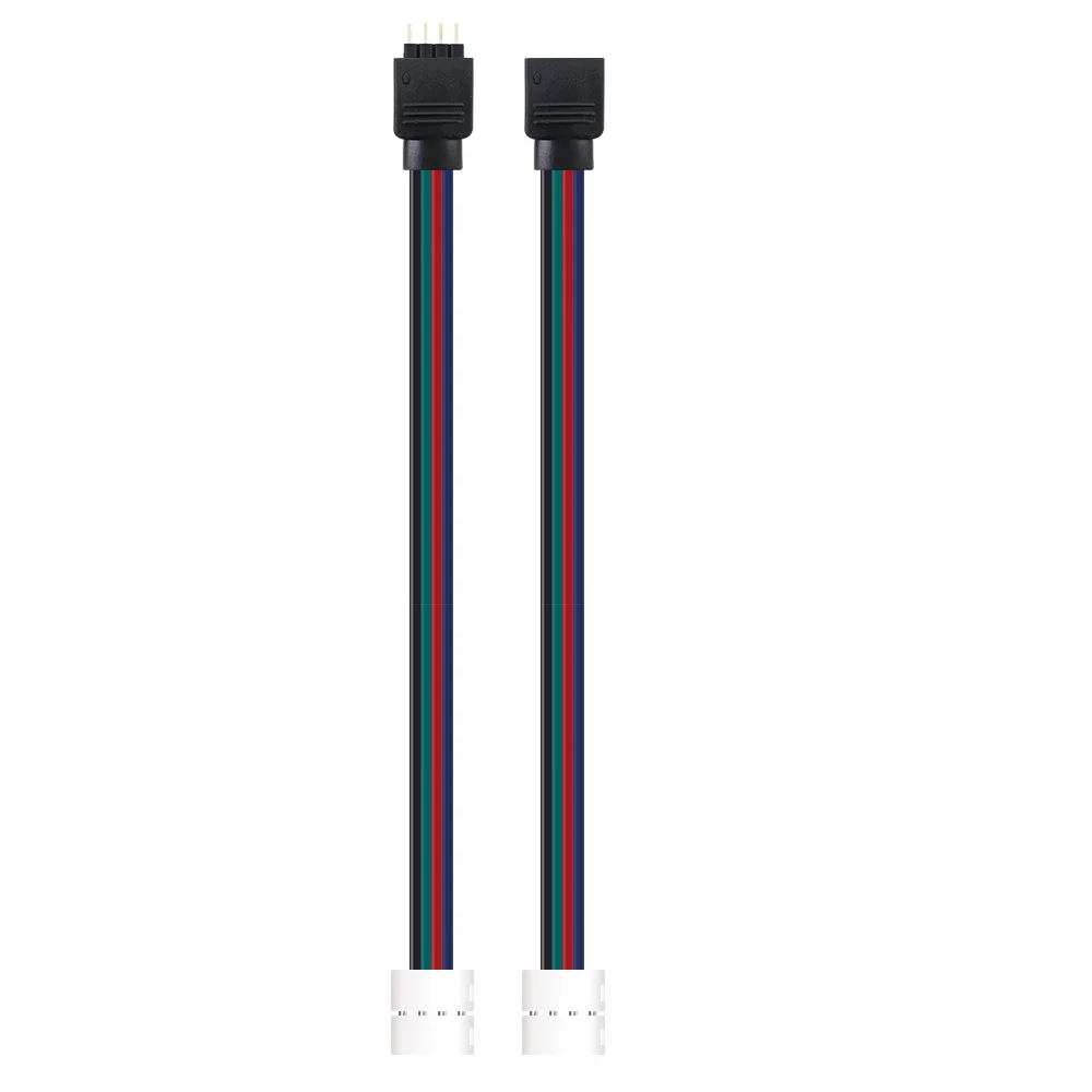 

16.5cm No soldering 4pin LED Strip connector Male Female Connectors Cable For PCB Board Wire 5050 RGB LED Strip light