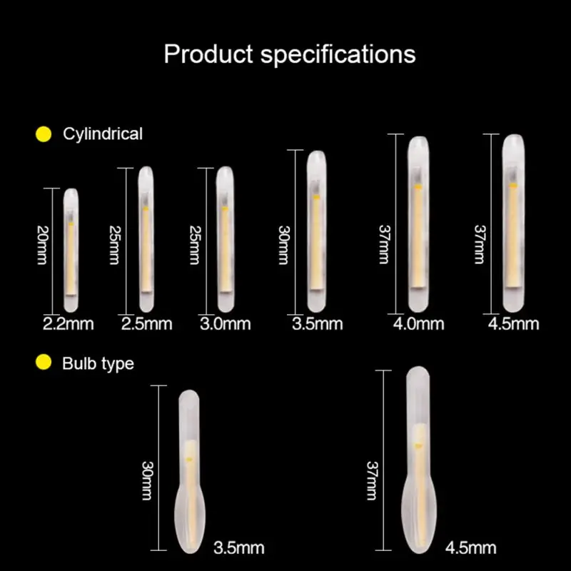 

30pcs Light Night Dark Glow Stick Fireflies Fishing Fishing Lightstick Fishing Float Fluorescent Light Stick Float Rod Lights