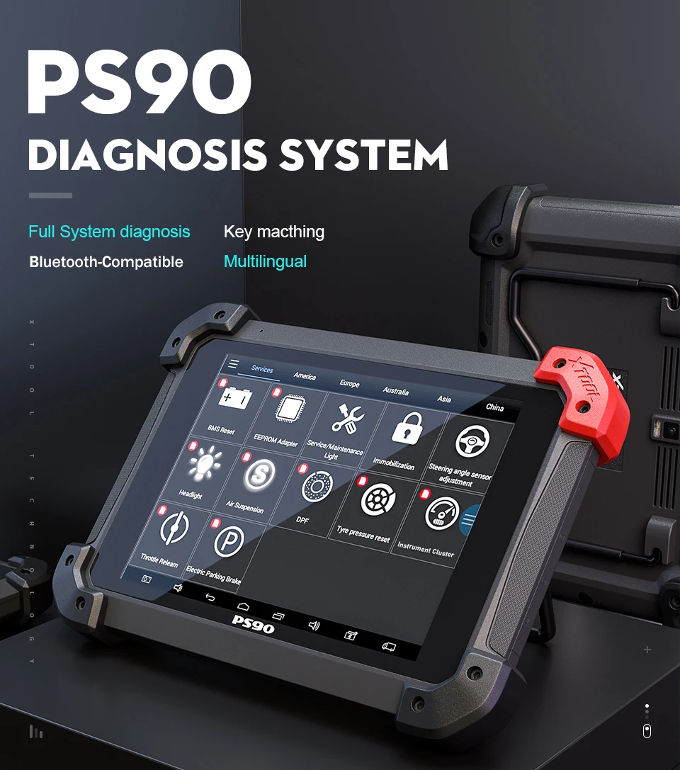 XTOOL PS90 автомобильный OBD2 диагностический инструмент для автомобиля пожизненное