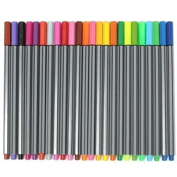 

24 Colors Water Color Pen Fine Line School Office Smooth Drawing Sketch Stationery Marker Art Supplies 0.4mm Tip