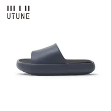 UTUNE Summer Outside Slippers Men Shoes EVA Soft Outdoor Sneaker Platform Slides Women Thick Sole Non-slip Beach Sandals Indoor