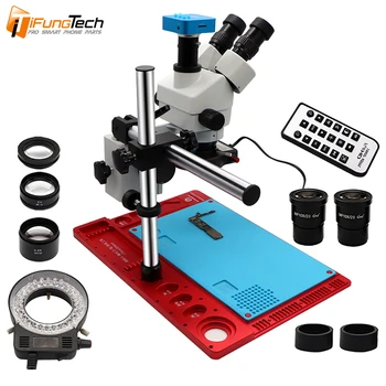 

PHONEFIX 3.5X-90X Trinocular Stereo Microscope 21MP HDMI Video Camera with Aluminum Work Pad for Phone Motherboard Repair Tool