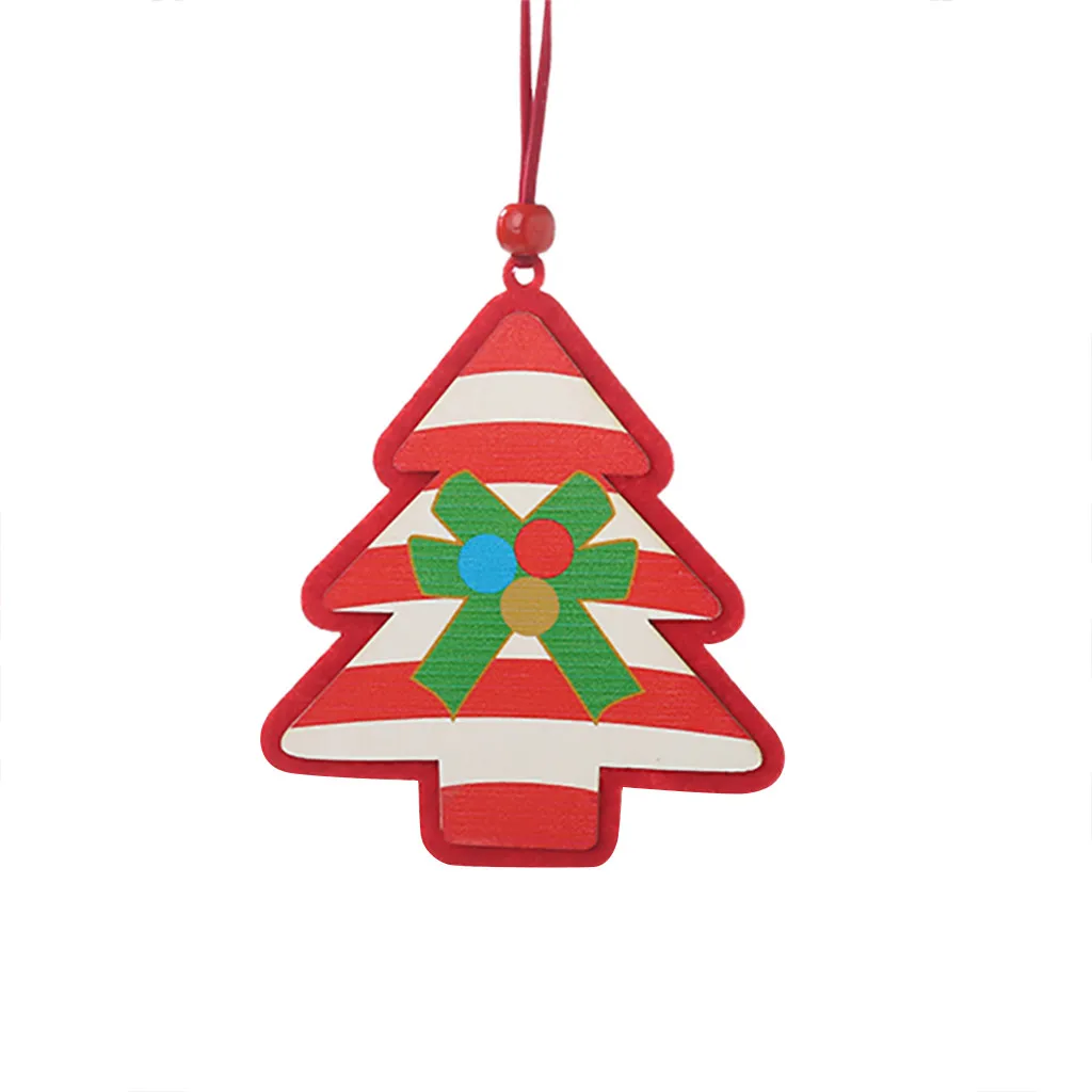 Christmas Decorations Mini Christmas Tree Painted Wooden Gift Decoration Pendant Home Decor Hot Sale