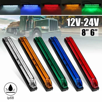 

Pair 18 LED Light Bar Strip 12V 24V Trailer Truck Rear Lights Brake Stop Tail Turn Indicator LED Lamps For Car Trailers Trucks