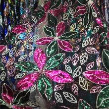 Красивая блестящая длинная сетчатая ткань с блестками свадебное платье ткань-сетка с пайетками DIY швейная одежда блестящая ткань с блестками