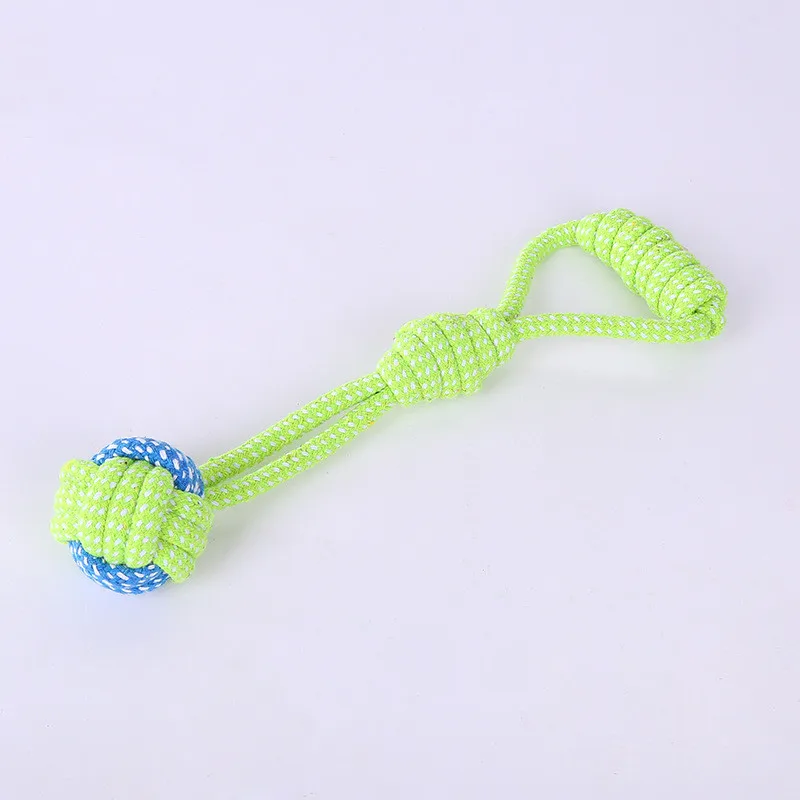 

Pet Dog Rope Knot Durable Braided Bone Puppy Chew Teething Toy Teeth Cleaning Funny Palying Ball For Small Medium Large Dogs