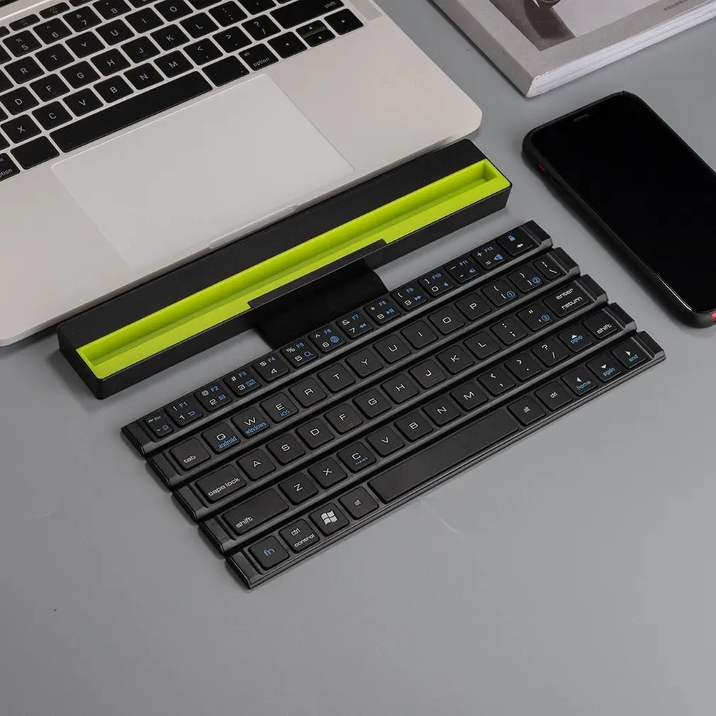 Портативная Складная умная мини клавиатура ультратонкая Беспроводная Bluetooth для