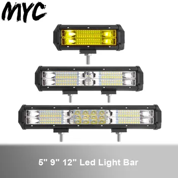 

5'' 9''12'' 72W 144W 180W Combo Beam Led Bar Light For Boat Tractor Truck ATV Car SUV Offroad Flood Beam Driving Lights