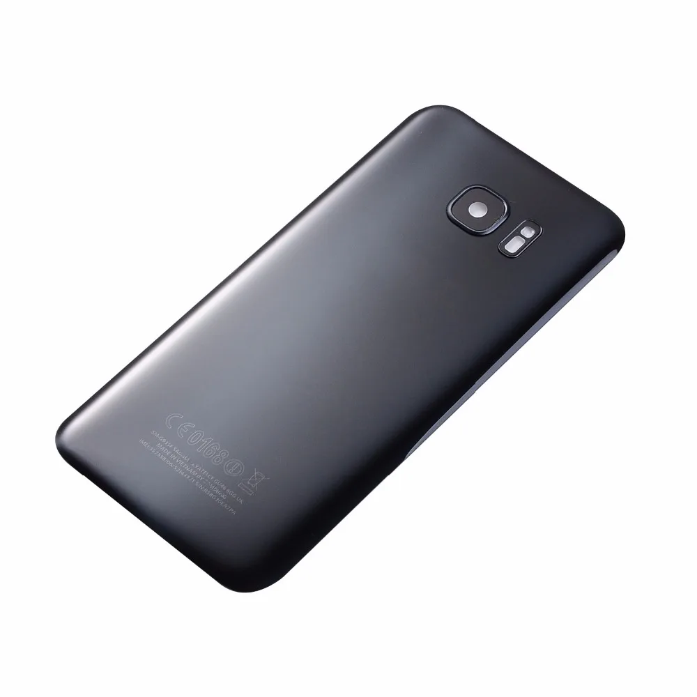Для samsung S7 G930 G930F S7 Edge G935 G935F корпус батареи стекло задняя крышка Крышка объектива камеры+ наклейка