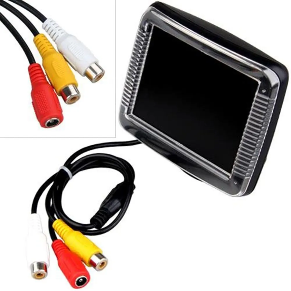 3,5 дюймовый автомобильный реверсивная заднего вида монитор 3," Мини TFT lcd Автомобильный монитор экран для автомобиля резервная камера заднего вида DVD