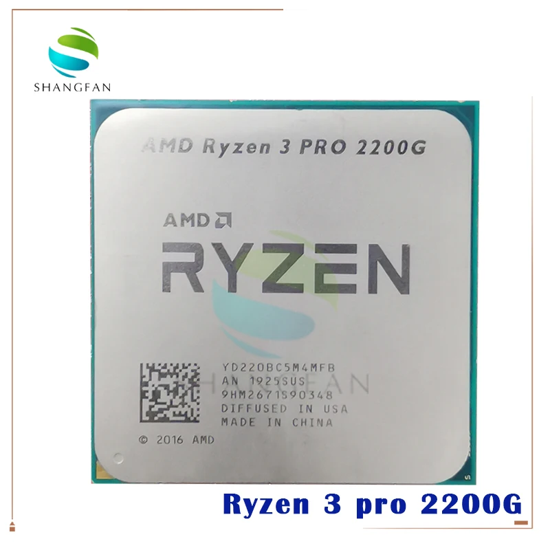 AMD Ryzen 3 PRO 2200G R3 5 ГГц четырехъядерный процессор с четырехъядерным процессором