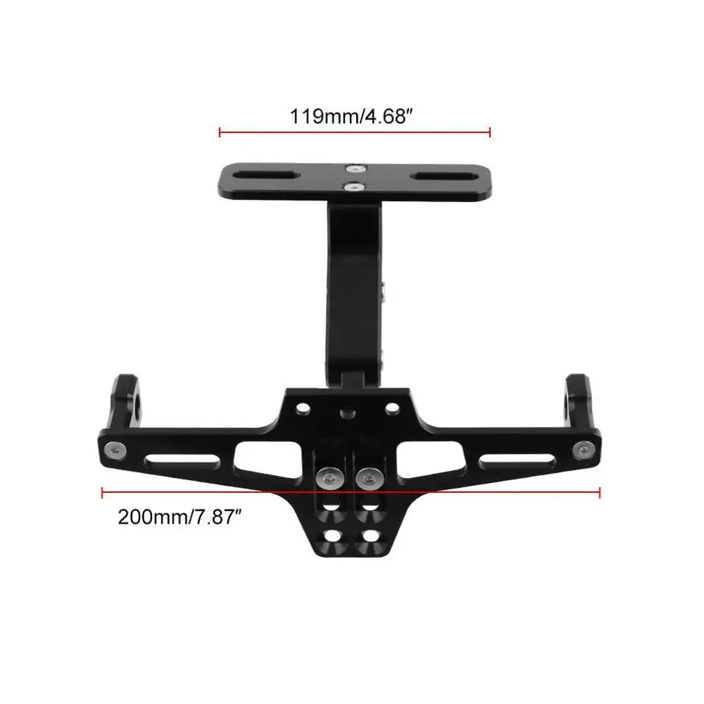 

Universal CNC Motorcycle Adjustable Angle Aluminum License Number Plate Frame Holder Bracket