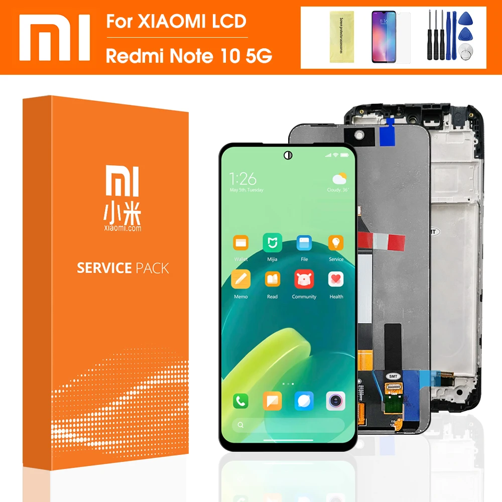 100% протестированный Оригинальный ЖК-дисплей для Xiaomi Redmi Note 10 5G дисплей сенсорный