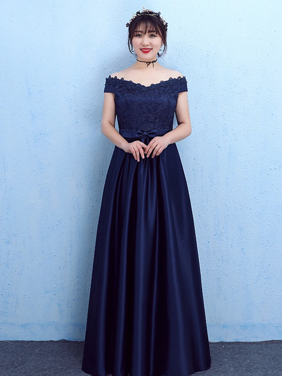 Платье для выпускного вечера с открытыми плечами кружевное Vestidos De Gala размера плюс платья с вырезом лодочкой женские вечерние платья с коротким рукавом для выпускного вечера T158