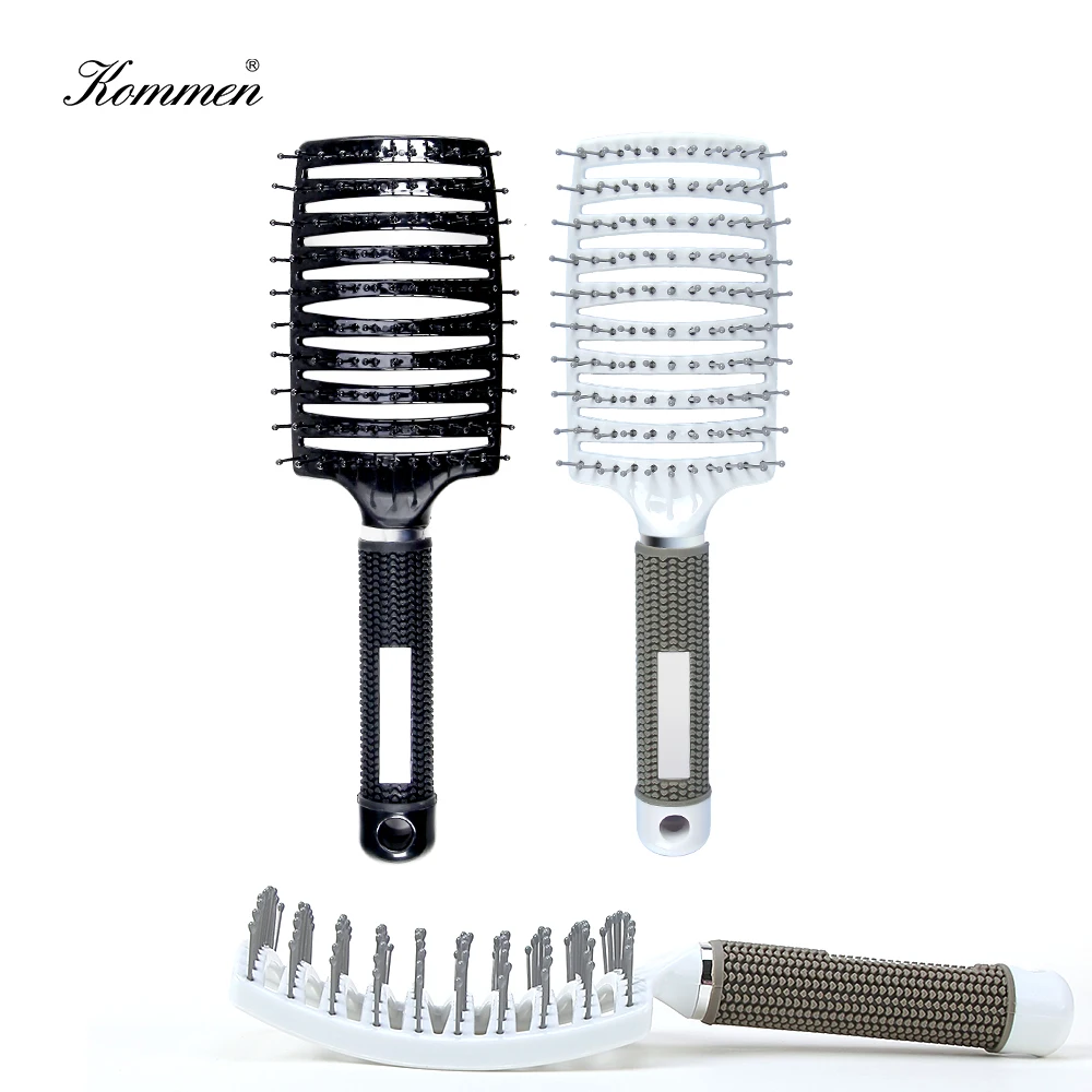 

Large Curved Hairstyling Comb,Shaped Tooth Comb with Non-slip Handle,Gap Design Hairbrush Barber Accessory,Haircare Modelling