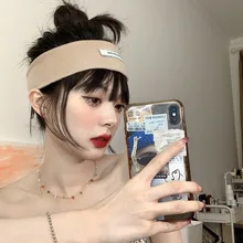 

2022 winter new popular knitted hair band women's summer out Korean version ins net red thin retro face washing and hair