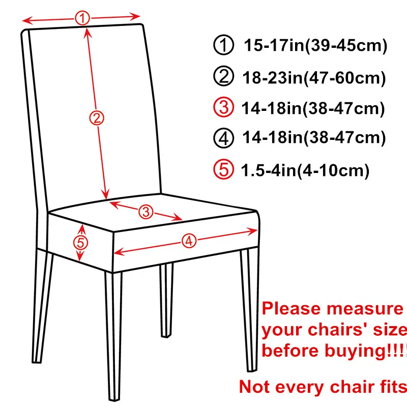 Description Picture 4 of itemChristmas Dining Room Chair Cover Universal Size High Back Chairs Covers Washable For Christmas Party Home Decoration
