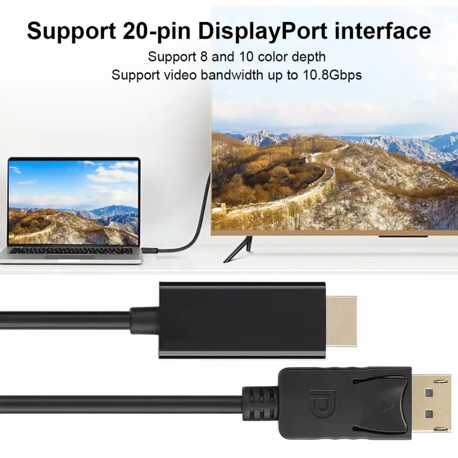 3 м линейный аудио кабель аудио большой DisplayPort к HDMI HD Аудио Видео Кабель-адаптер Шнур конверсионная линия