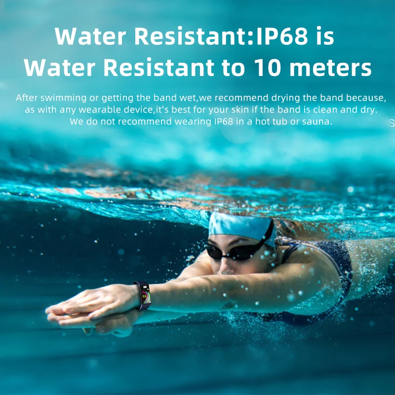 2020 IP68 Waterproof Smart Bracelet Band With Heart rate Monitor ECG Blood Pressure Fitness Tracker Wrisatband Smart Watch