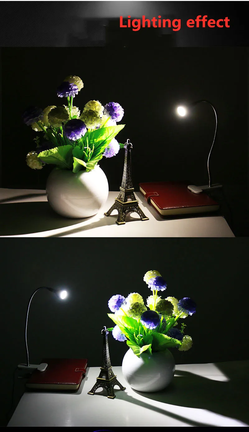 Держатель для зажима USB power Led Настольная лампа Гибкая настольная лампа прикроватная лампа для книг для спальни, гостиной, украшения дома