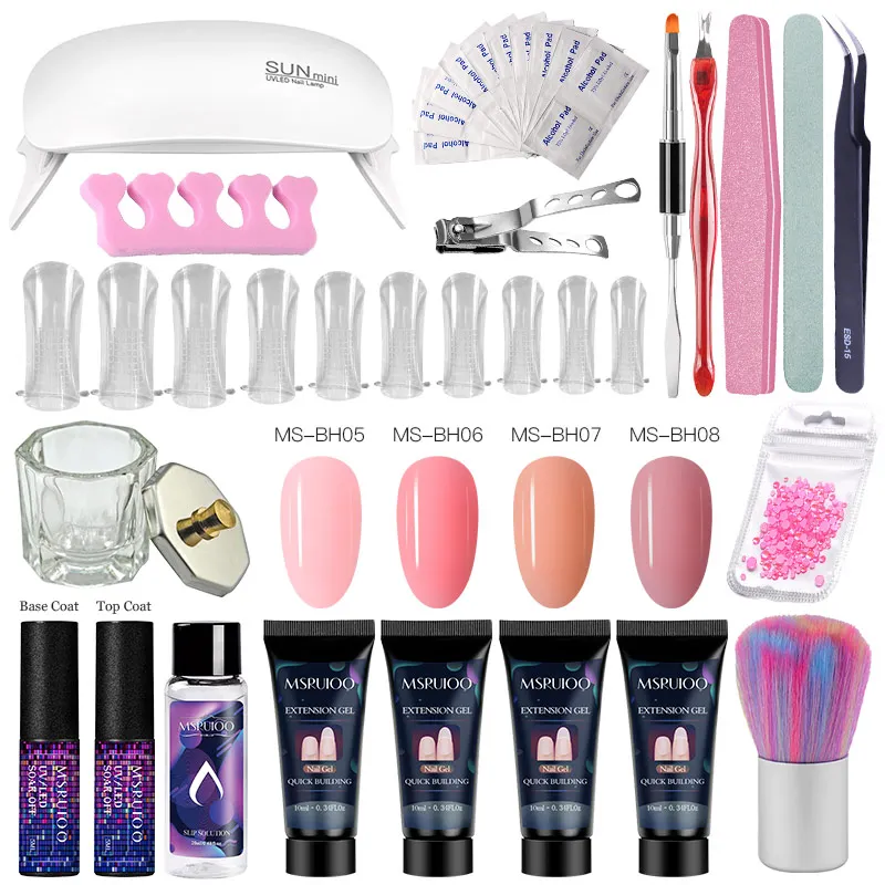 MSRUIOO 10 мл набор гелей для наращивания с УФ/светодиодной лампой 12 цветов Гель лак