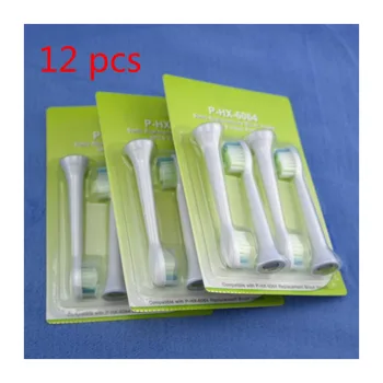 

12pcs Generic Electric Sonic Replacement Brush Heads Soft Bristles Fits For Philips Proresults Toothbrush Head HX6730 Series etc