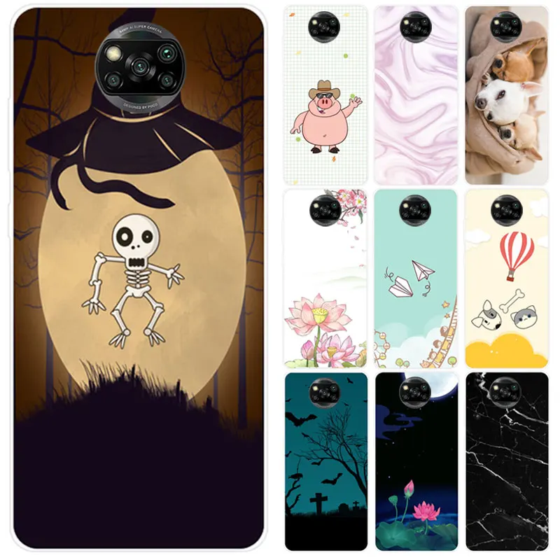 

Xiaomi Poco X3 NFC Case Soft Silicone Shockproof Phone Case For Xiaomi Poco X3 NFC Fashion Painted Protection Back Cover 6.67"