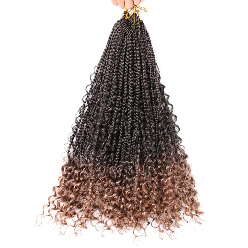 Pervado волосы 2" 60 г 12 прядей синтетический грязный без нот богиня коробка косички крючком плетеные волосы для наращивания - Цвет: T1B/27