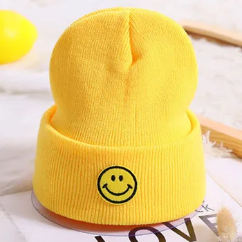 

2-5yrs Kids Winter Hats Cute Knitted Beanies for Boys Girls Yellow Pink Black Orange Green