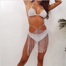 Модные мини-юбки с металлической цепочкой, 2 цвета, длинные, с кисточками, перекрещивающимися шнурками, в стиле пэчворк, сексуальные, для женщин, для бара, для ночного клуба, юбка, новое поступление