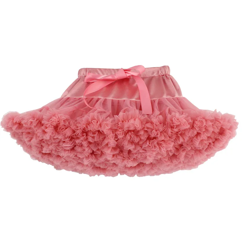 Fluffy Tutu Skirt Teenage Girls Tutu Ballet Pettiskirt Women Adult Princess Tulle Party Dance Fashion Mesh Skirts Female - Цвет: coral