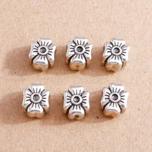 

15pcs Tibetan Silver Color Cute Flower Charms Beads for Jewelry Making DIY Bracelets Loose Spacer Beads Handmade Crafts Supplies