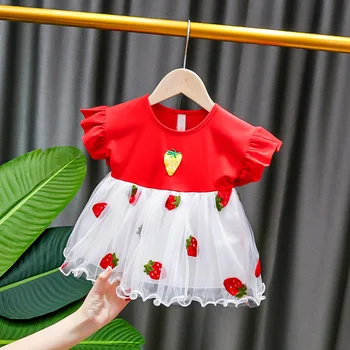 

2020 Cute Baby Girls Summer Dress Princess Toddler Girl Dresses Infant Baby Girl Clothing Newborn Dresses 0-2 Years Vestidos