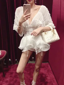 

2020ins star fluffy fairy tops temperament chiffon shirt ladies super fairy princess shirt with belt
