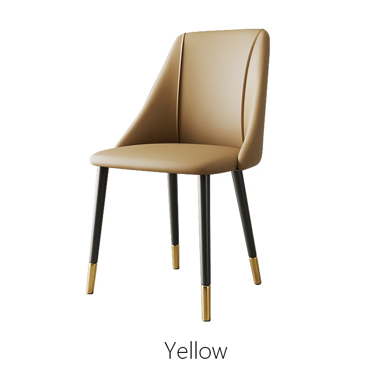 Современный скандинавский обеденный стул, спальня, кабинет, гостиная, твердая древесина, применимый обеденный стул, скандинавский светильник, роскошный кофе, офисный Декор - Цвет: Yellow