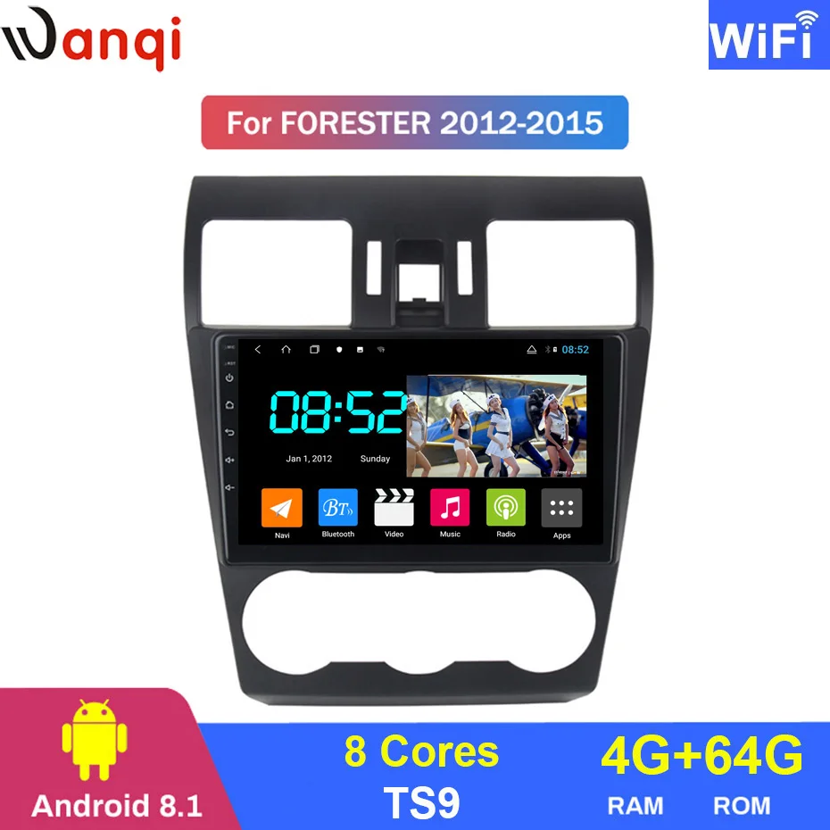 Android 8 1 автомобильный DVD 1din мультимедиа Navi система для Subaru Forester 2012-2015