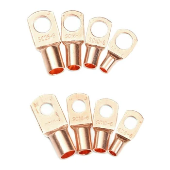 

140pcs Assortment Car Auto Copper Ring Lug Terminals Wire Bare Crimp Connectors