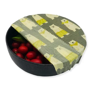 

6pcs/Set 2S 2M 2L Plastic Free Natural Zero Waste Reusable Sustainable Food Storage Wrap Wrapper Beeswax Wraps