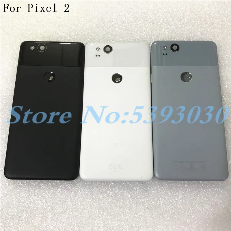 Задняя панель корпуса 5,0 дюйма для htc Google Pixel 2 задняя крышка батарейный отсек с кнопками громкости питания объектив камеры