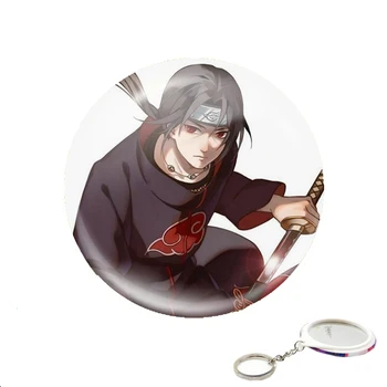 

Anime NARUTO Keychain Uchiha Itachi Keyring with Makeup Mirrors for Backpack/Bag Accessories or Collection