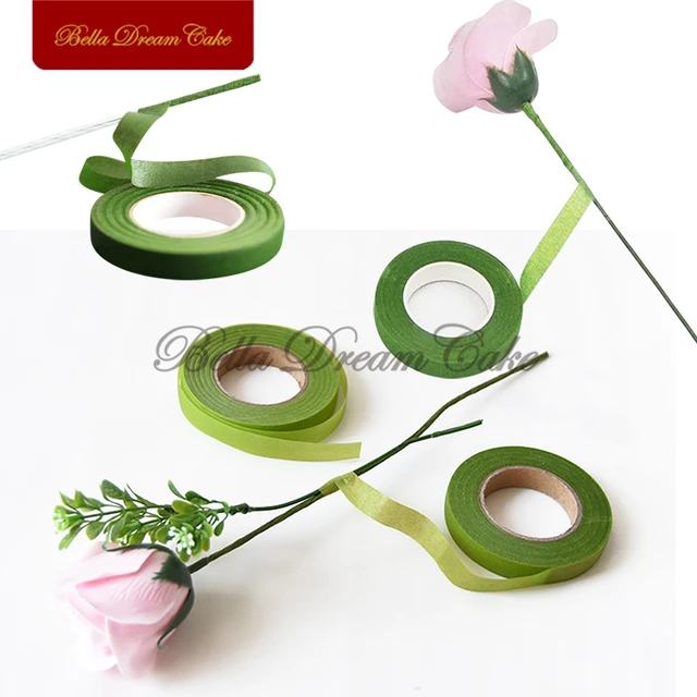 2 Rolls Green Self Adhesive Florist Floral Tape, craft supply Wedding Stem  Wrap