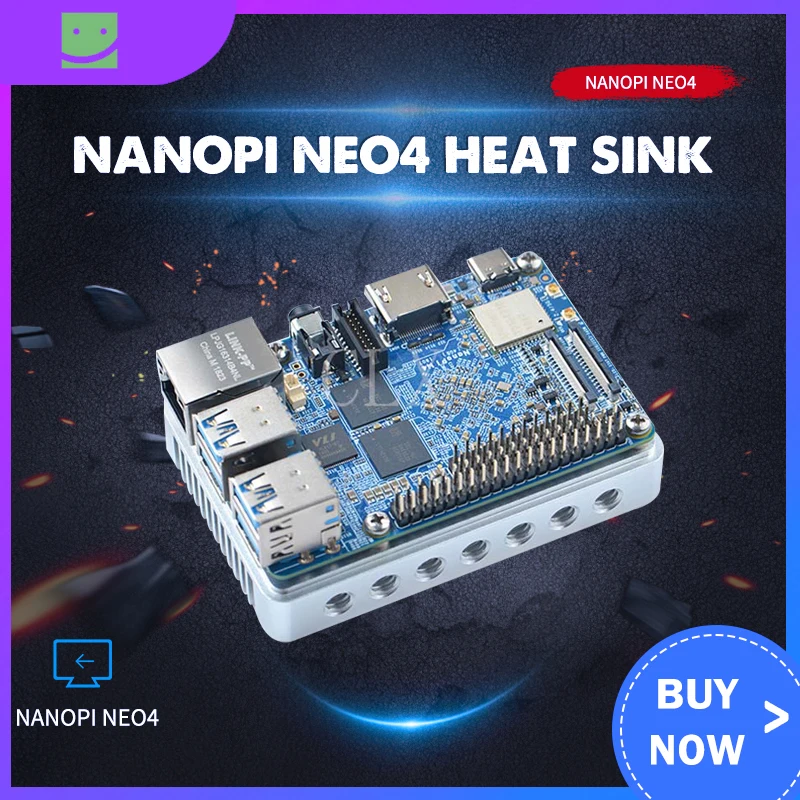 Радиатор NanoPi NEO4 из чистого алюминия анодированный радиатор бесплатная доставка |