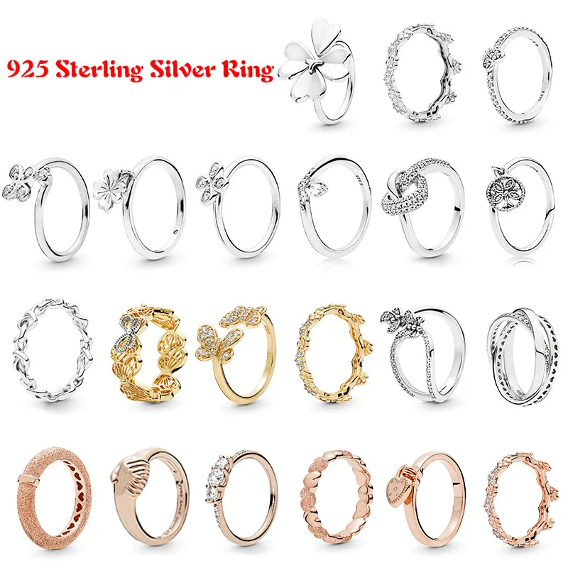 925 Sterling Silver Ring Golden Shine 