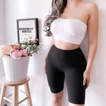

Lady Women Pants Fashionable Sexy Slim Casual Medium Pants Trousers Summer Casual Style Solid Crop Wide Waistband Pant