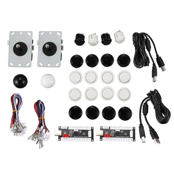 

2 Players DIY Arcade Kit USB Encoder USB to Joystick Arcade DIY Parts Kit for PC Windows MAME Fighting Games