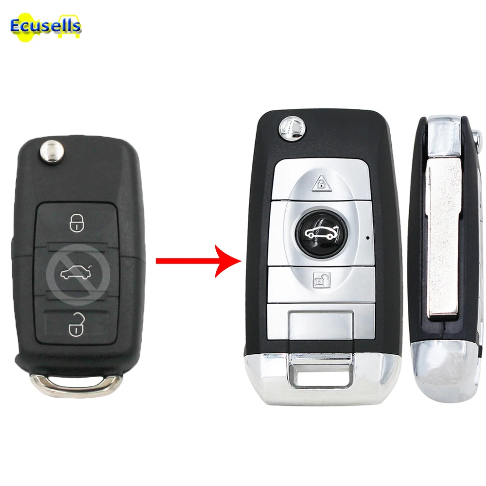 New Modified Flip Remote Key Shell For Vw Volkswagen Sagitar Polo