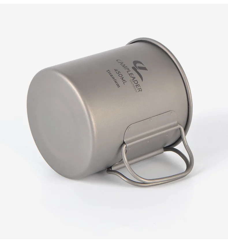 Campleader Outdoor Cup Camping Tableware Titanium Foldable Cup 250/450/600 ml Picnic Water Cup Outdoor Pot Titanium Mug