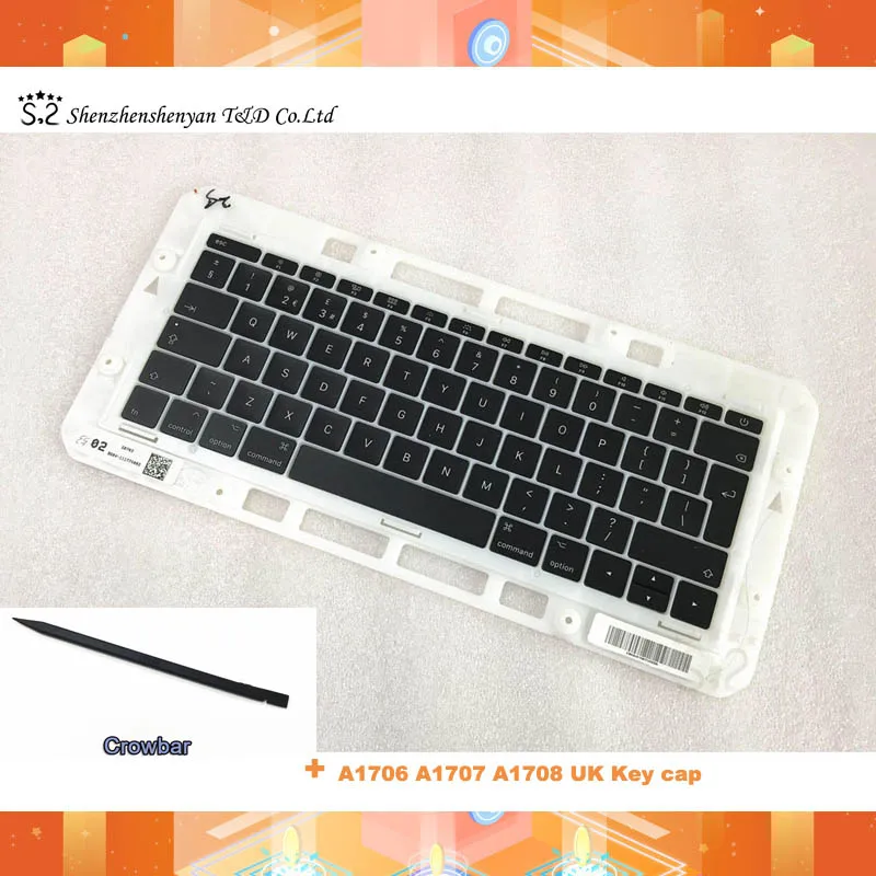 A1706 A1707 A1708 английская клавиатура, клавиша, колпачок для Macbook Pro retina ноутбука, английская клавиша+ зажим, фирменная новинка