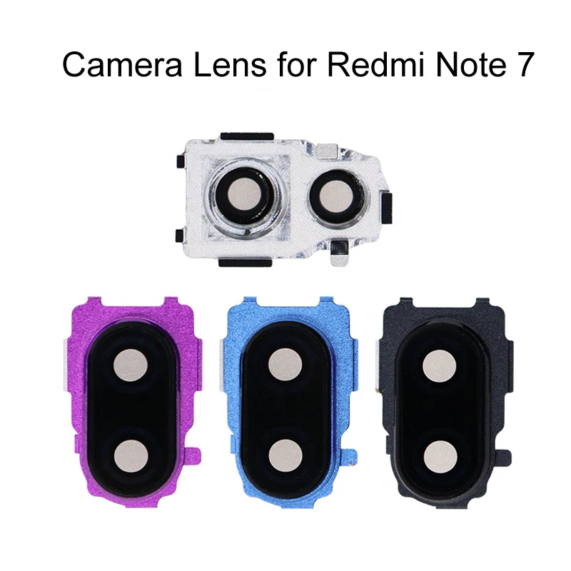 Back Rear Camera Lens Glass Cover with Frame Holder For Xiaomi Redmi Note 7 Replacement Repair Parts | Мобильные телефоны и